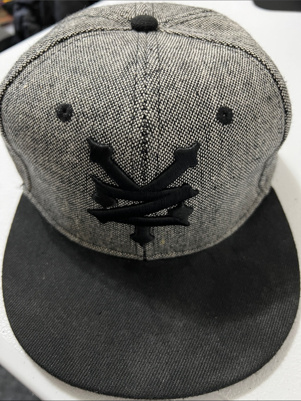 Zoo York Gray and Black Flat Brim Snapback Hat
